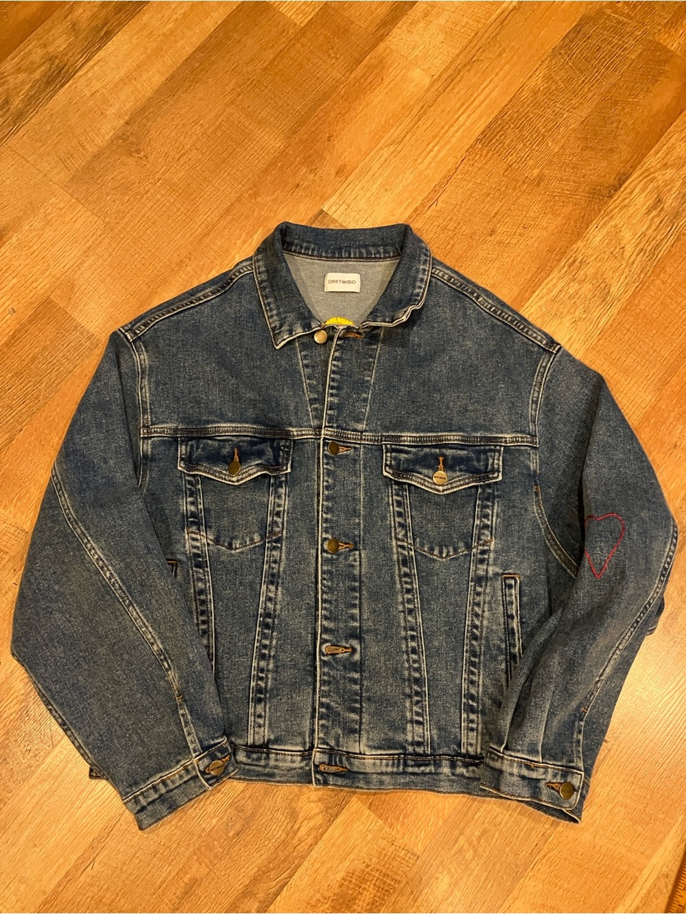 Driftwood Trucker Jean Jacket Embroidered, Women’s XXL